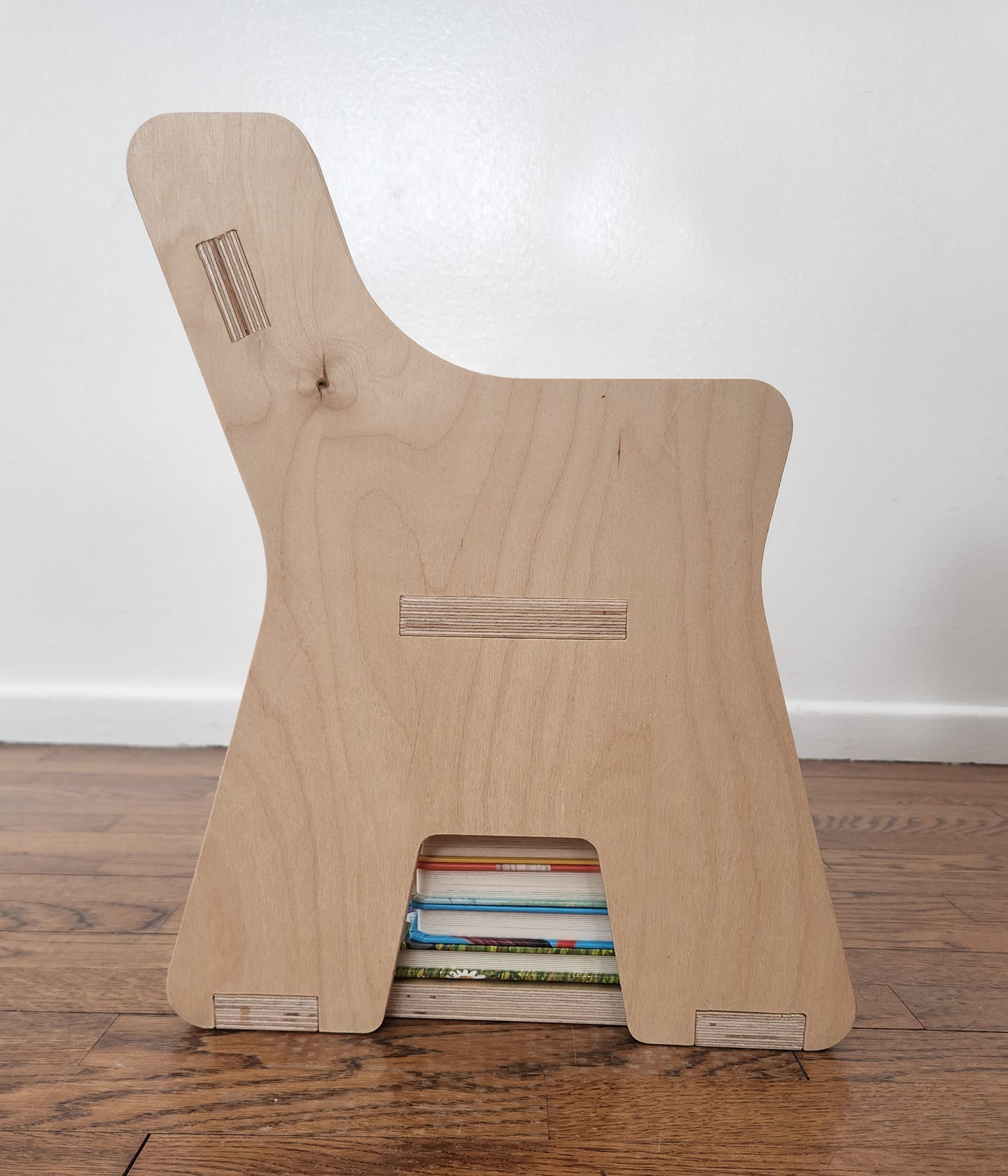 Wooden Bench & Bookshelf for Toddlers