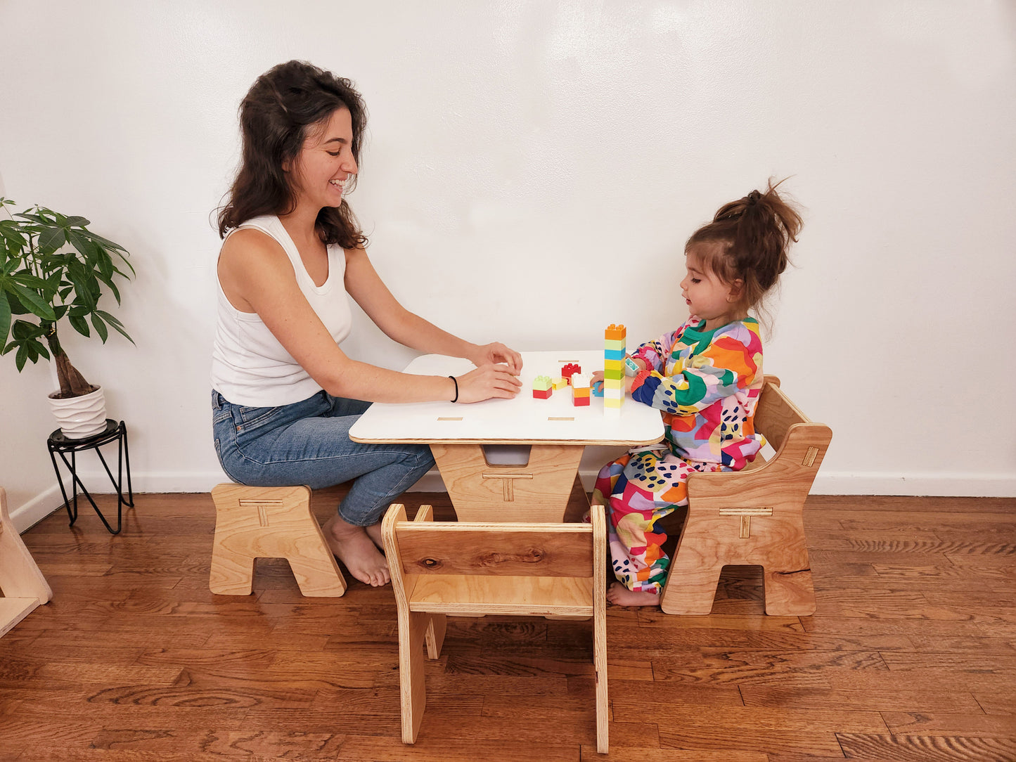 Wooden Table and Chairs set for kids/toddlers.