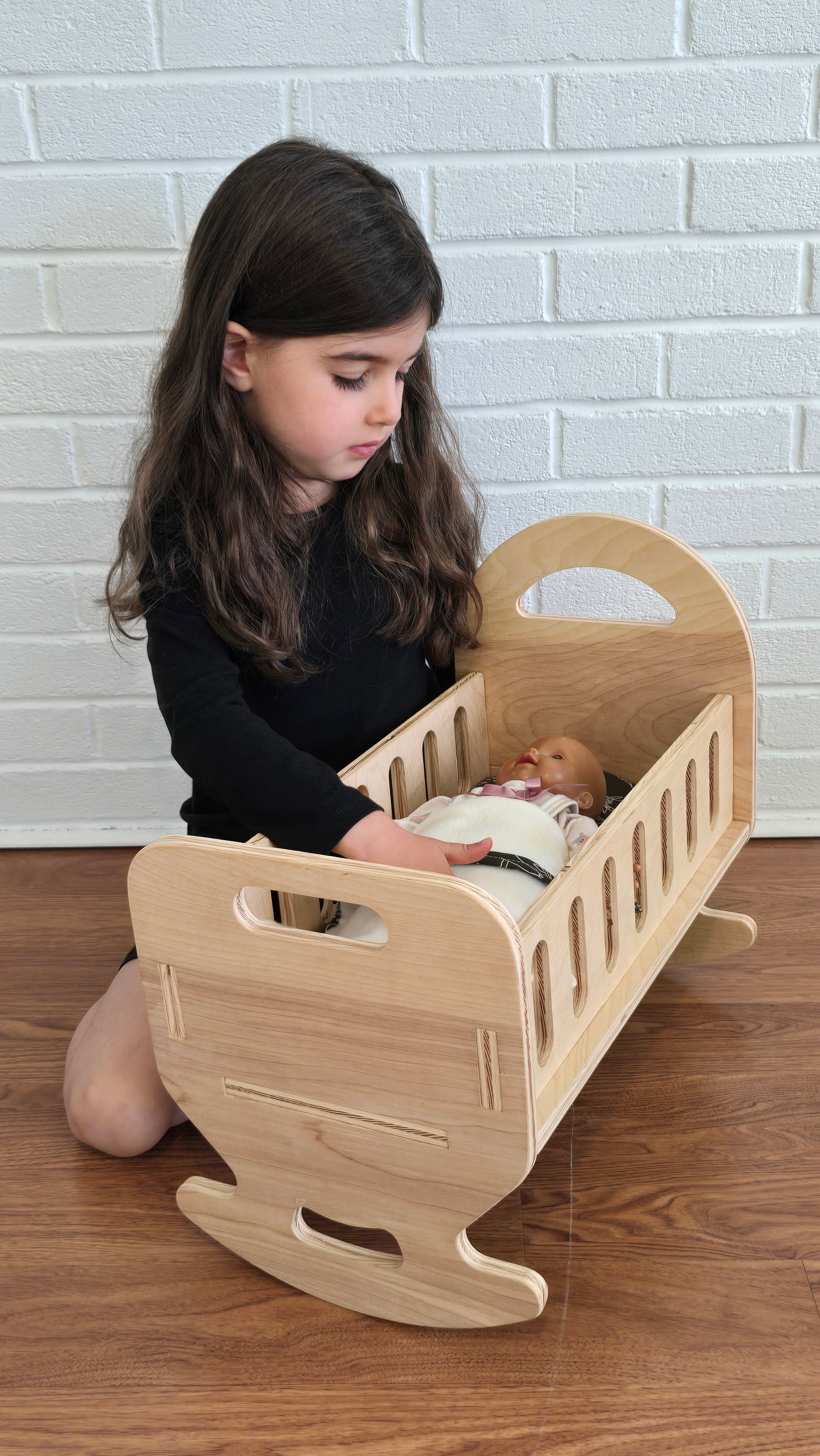 Wooden Doll cradle