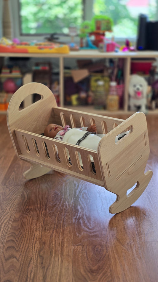 Wooden Doll cradle