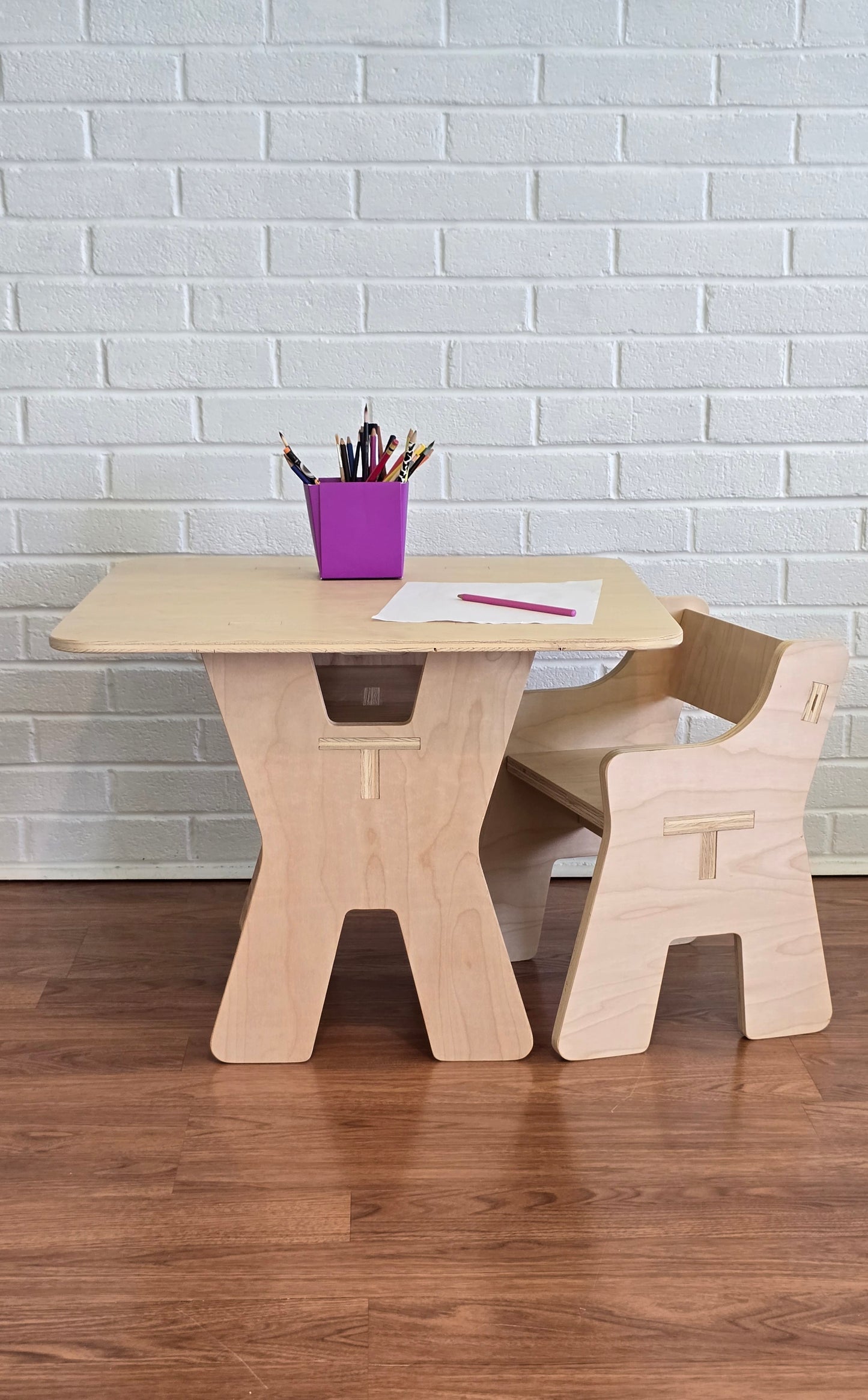 Wooden Table and Chairs set for kids/toddlers.